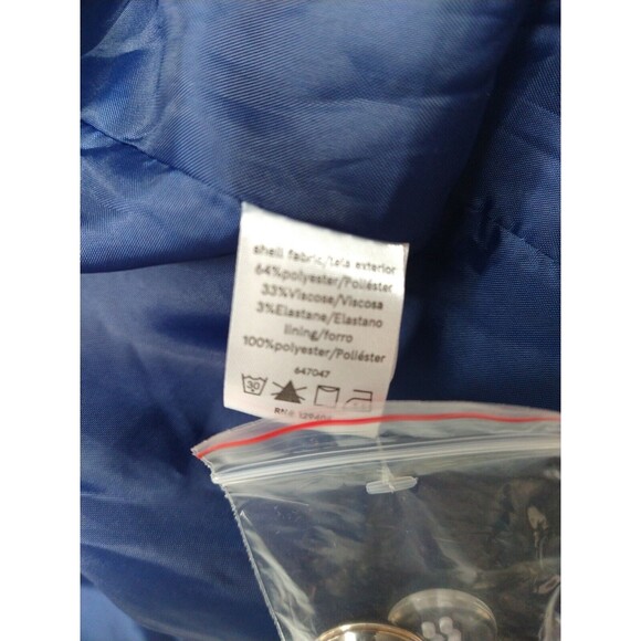 NWOT VENUS Red Blue Plaid Jacket Sz14 Button Closure Mid Length Academia Preppy - Picture 10 of 12